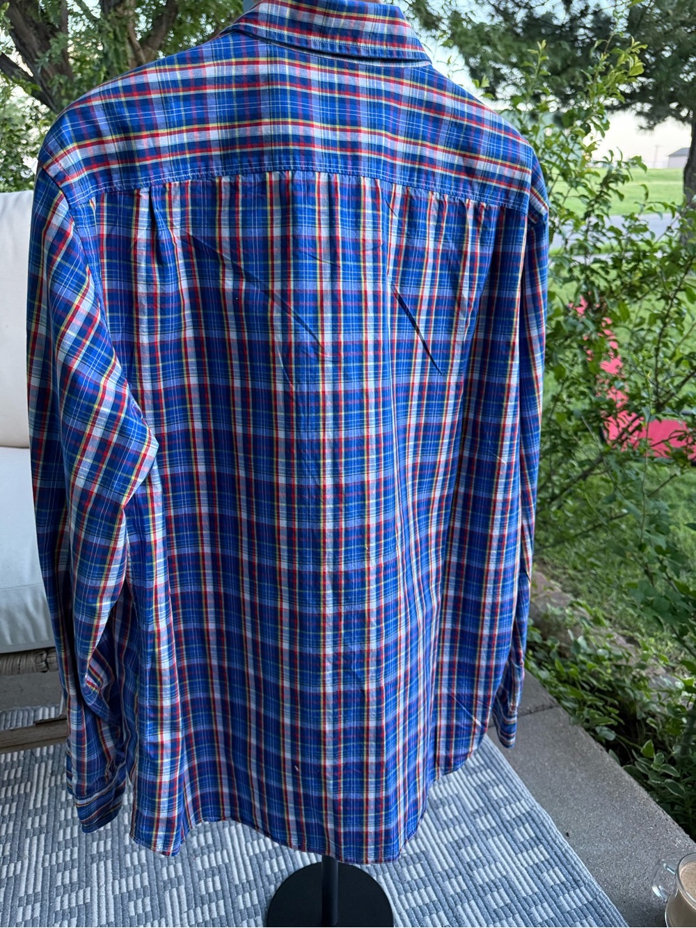 Hawker Rye Men’s Blue Plaid Button-Down Shirt Size XL - Picture 7 of 12